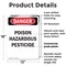 Signmission Poison Hazardous Pesticide Danger Sign, Plastic, 12in W x 18in L, 2PK OS-2PACK-DS-P-1218-V-1979 - alternate 2